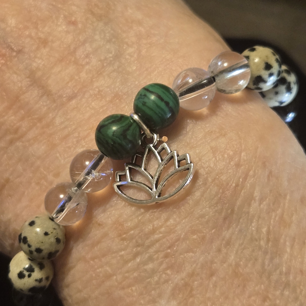 DALMATION JASPER HEALING BRACELET Unisex